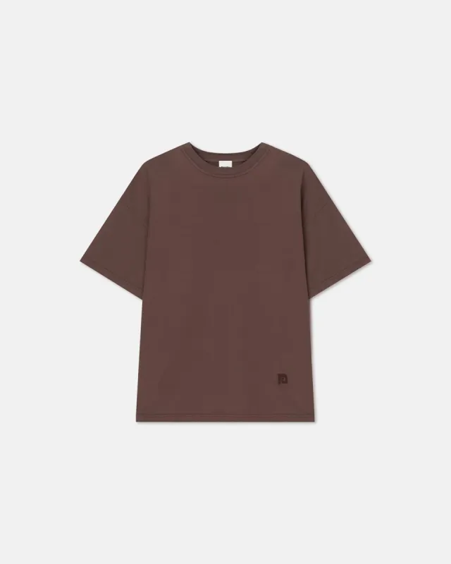 Wren - Embroidered Cotton-Jersey T-Shirt - Nutmeg sold by Nanushka