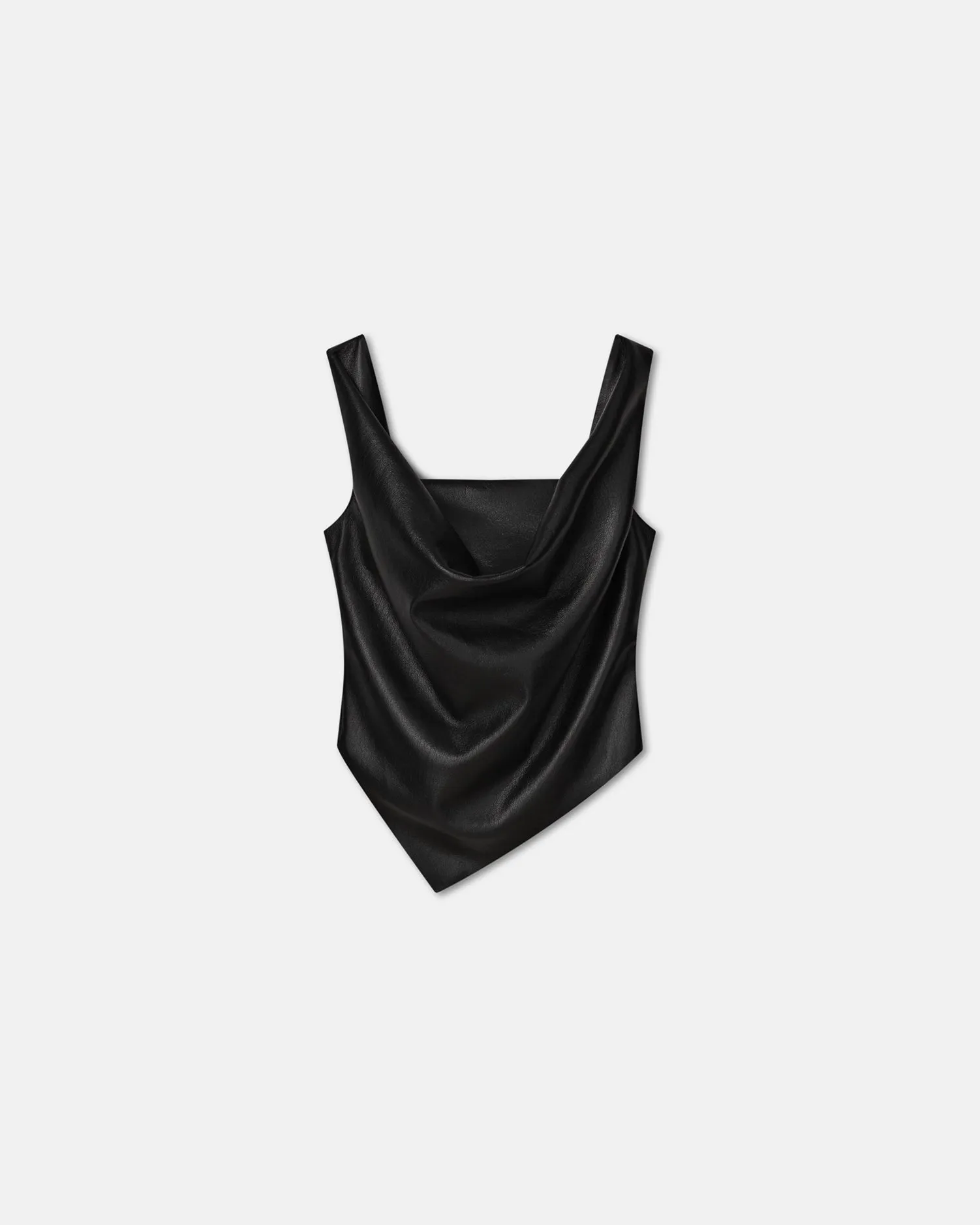 Petra - Sleeveless Draped Okobor™ Top - Black sold by Nanushka