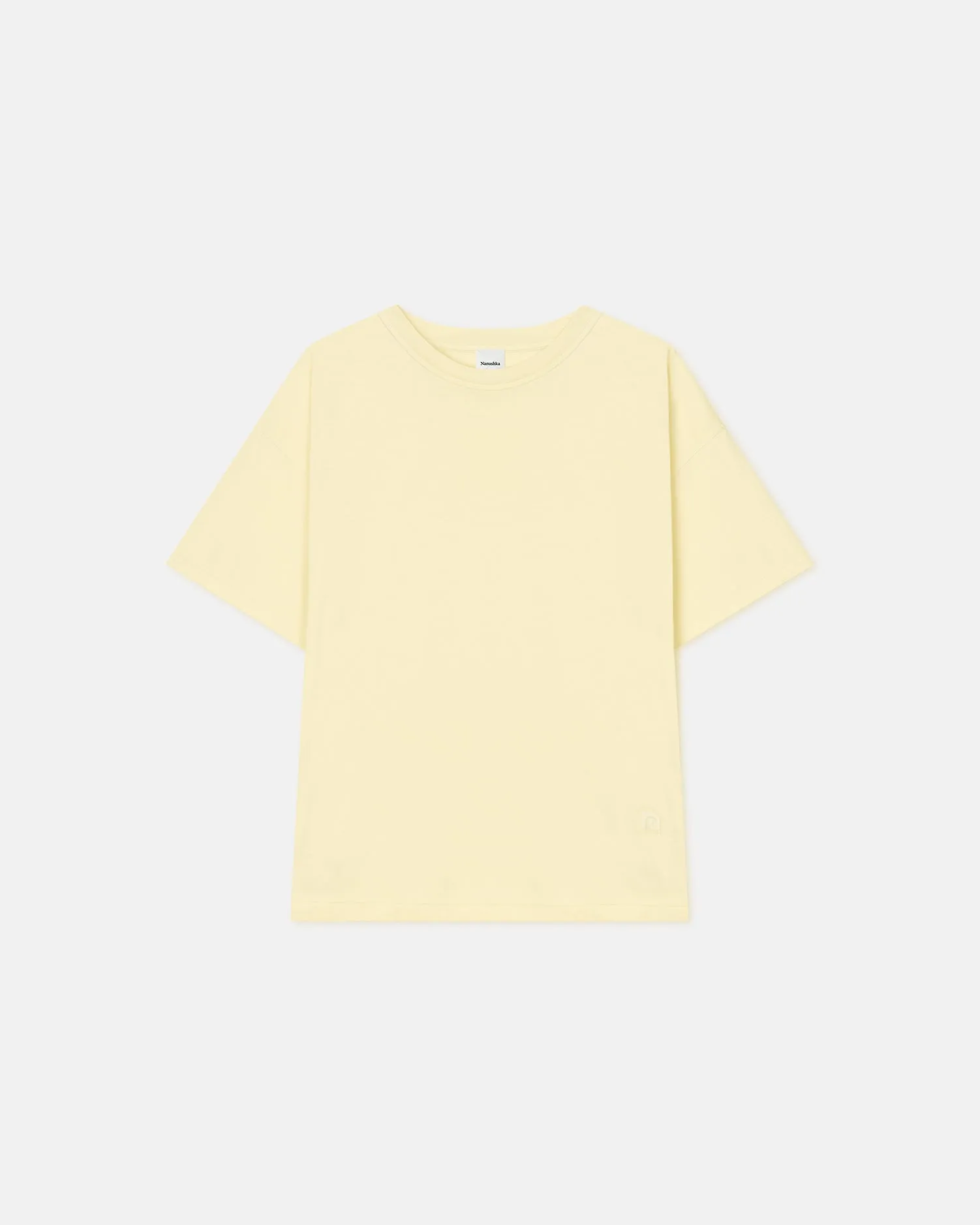 Wren - Embroidered Cotton-Jersey T-Shirt - Moonbeam sold by Nanushka