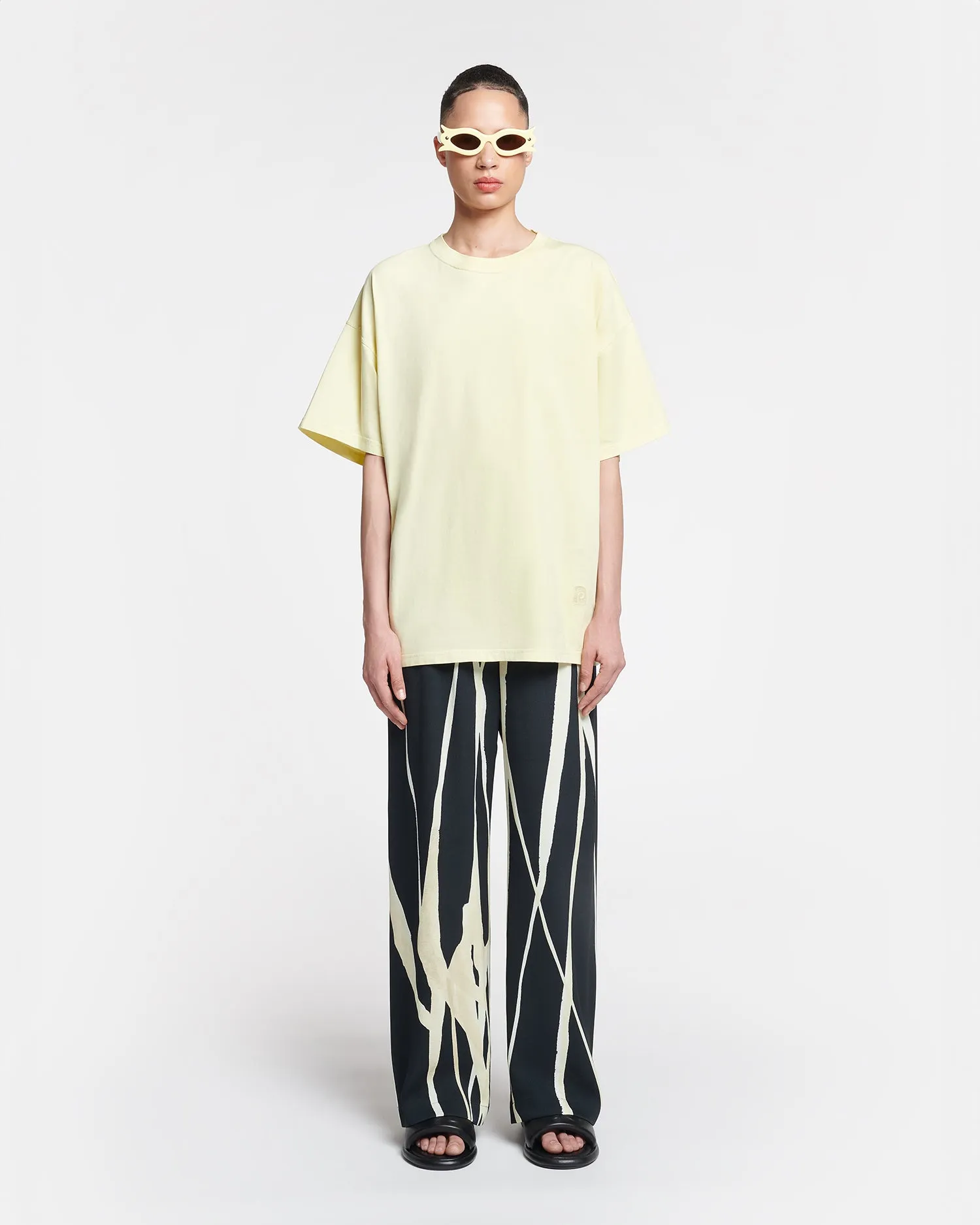 Wren - Embroidered Cotton-Jersey T-Shirt - Moonbeam sold by Nanushka product image thumbnail 3