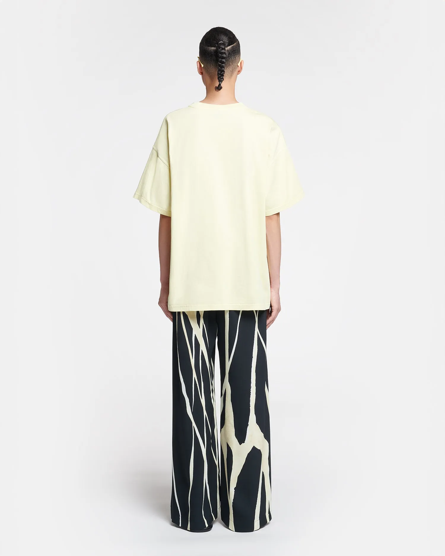 Wren - Embroidered Cotton-Jersey T-Shirt - Moonbeam sold by Nanushka product image thumbnail 5