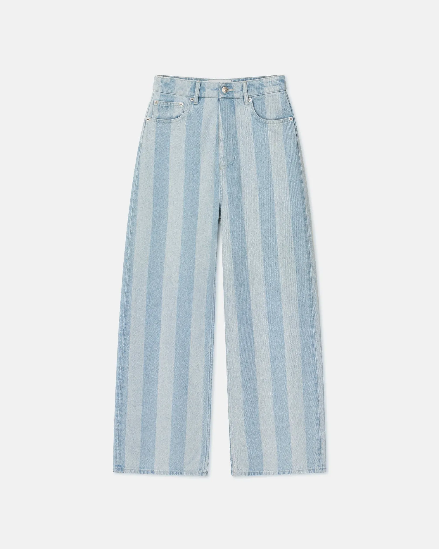 Josine - Striped Wide-Leg Jeans - Eco Light Wash sold by Nanushka