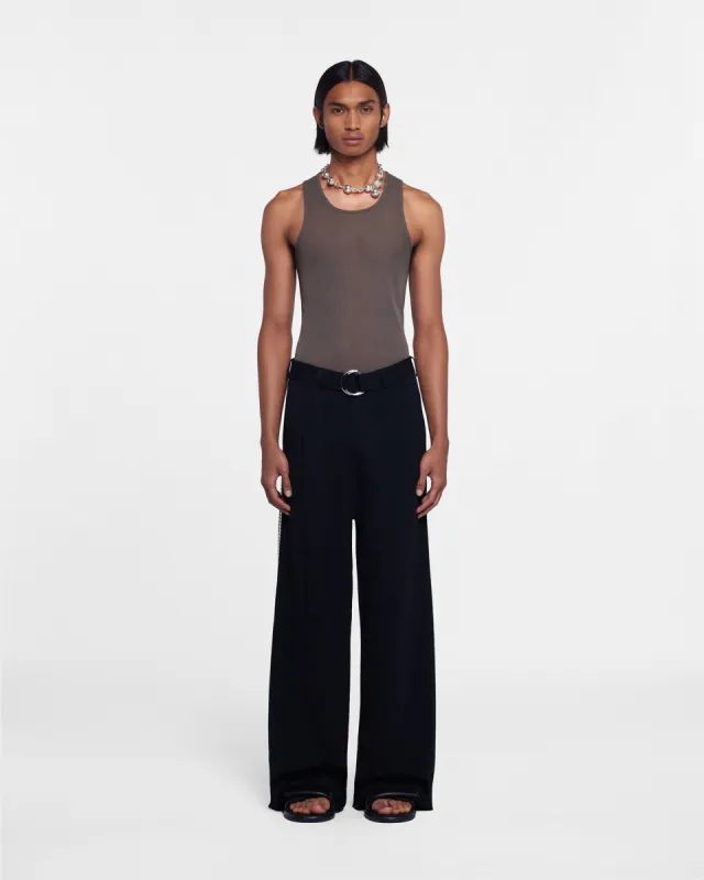 Yorin - Sale Crocheted Straight-Leg Pants - Black sold by Nanushka