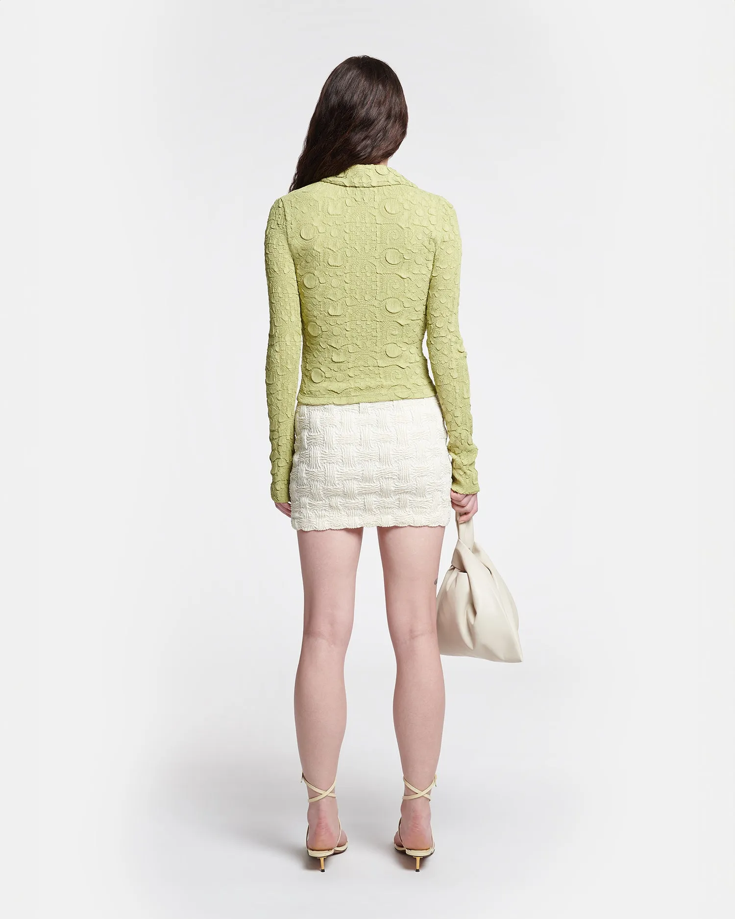 Zoie - Totem Plissé Shirt - Pistachio sold by Nanushka product image thumbnail 4