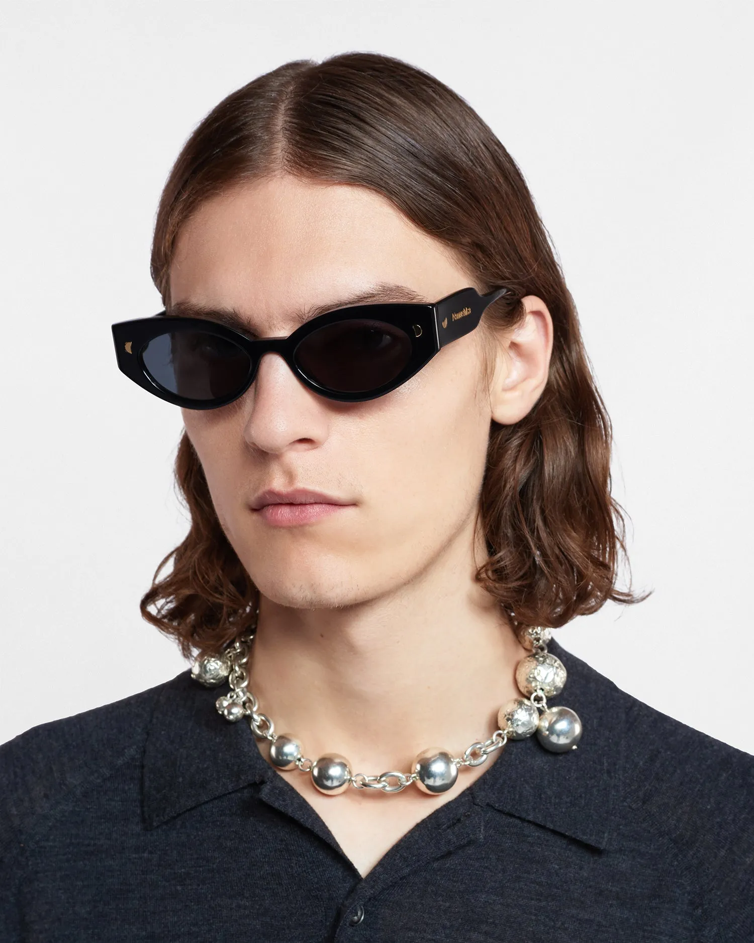 Azalea - Bio-Plastic Cat-Eye Sunglasses - Black sold by Nanushka product image thumbnail 4