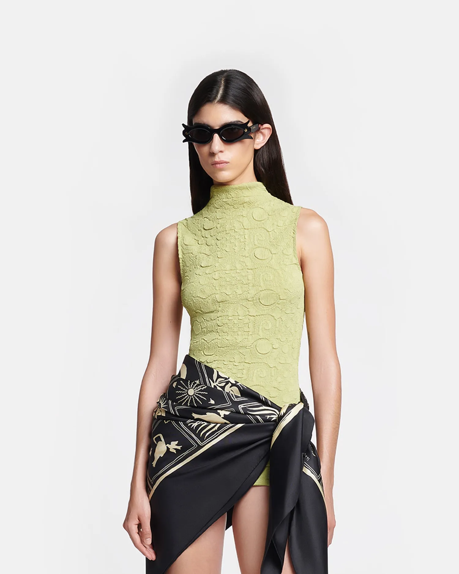 Annyka - Totem Plissé Top - Pistachio sold by Nanushka product image thumbnail 2