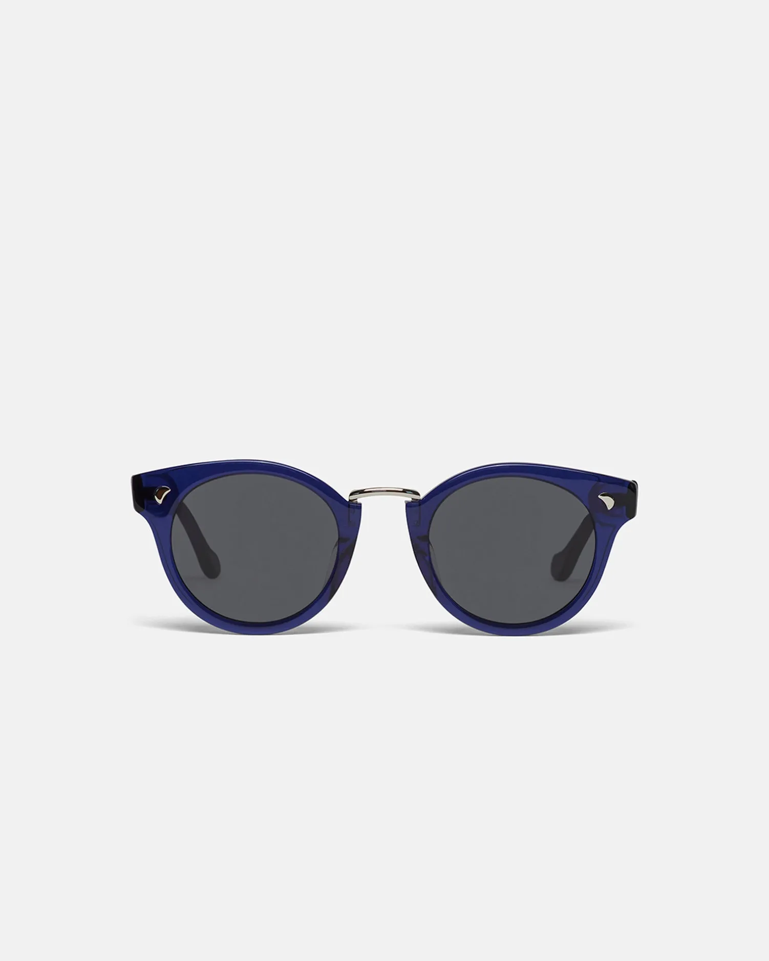 Duy - Bio-Plastic Round-Frame Sunglasses - Navy sold by Nanushka