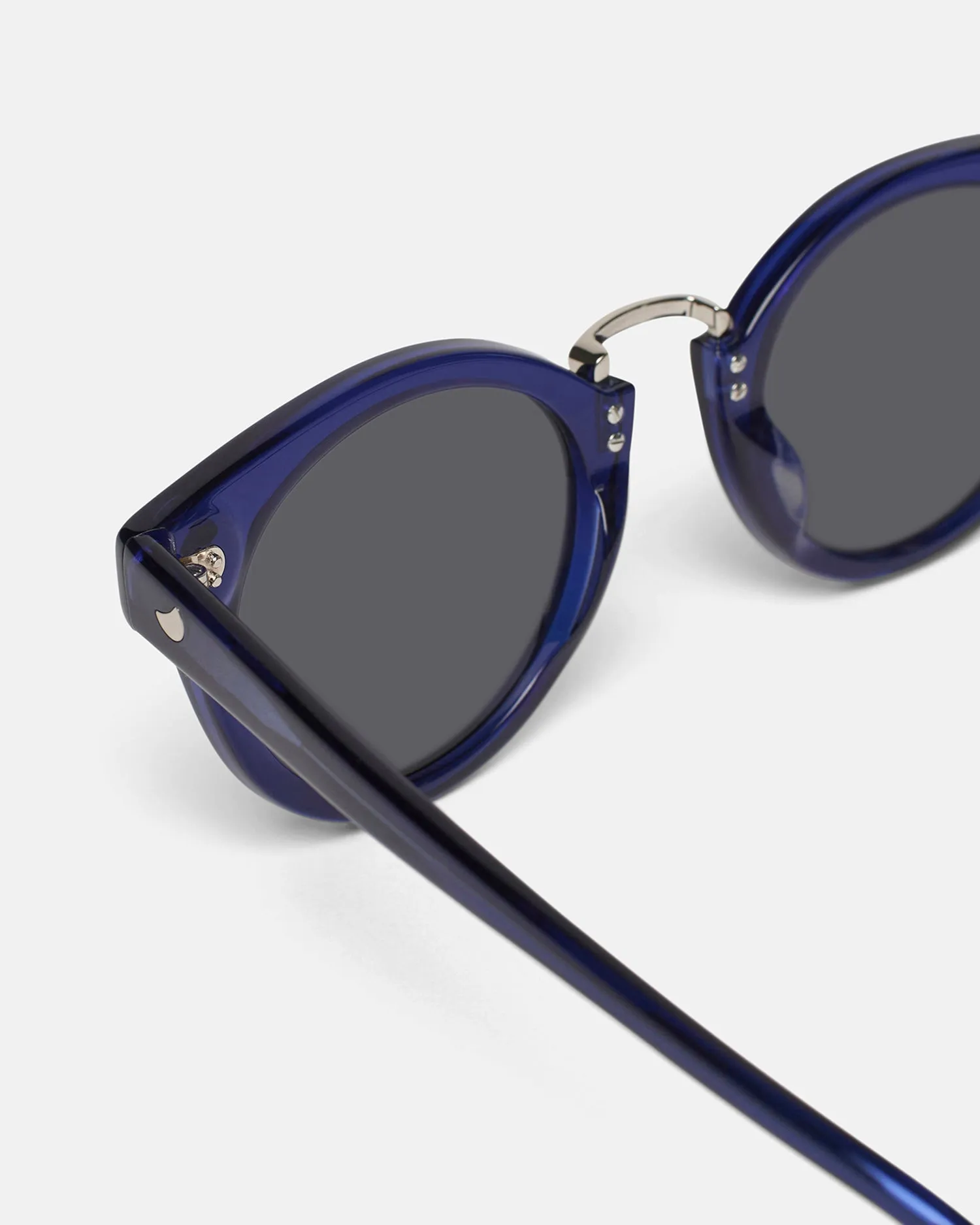 Duy - Bio-Plastic Round-Frame Sunglasses - Navy sold by Nanushka product image thumbnail 3