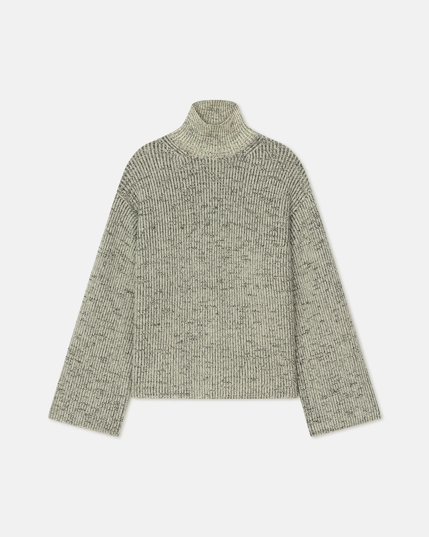 Nienke - Cashmere-Blend Mouline Turtleneck Sweater - Black/ Moon sold by Nanushka product image thumbnail 5