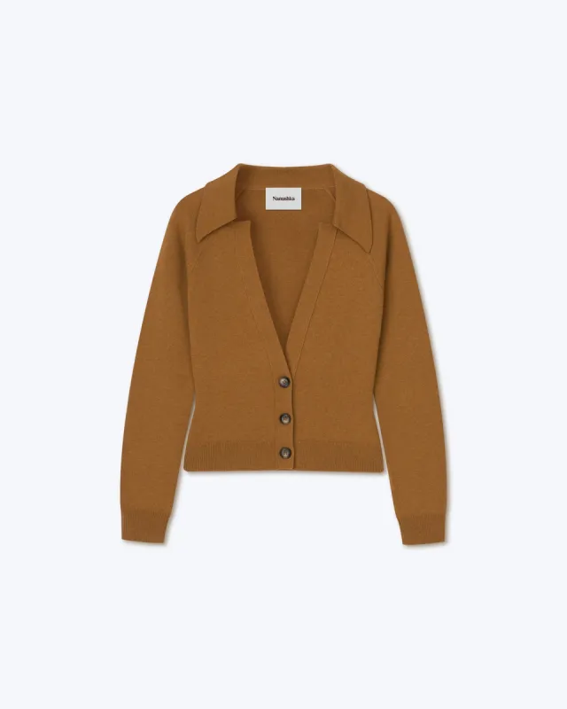 Jodi - Sale Cashmere-Blend Cardigan - Camel made by Nanushka
