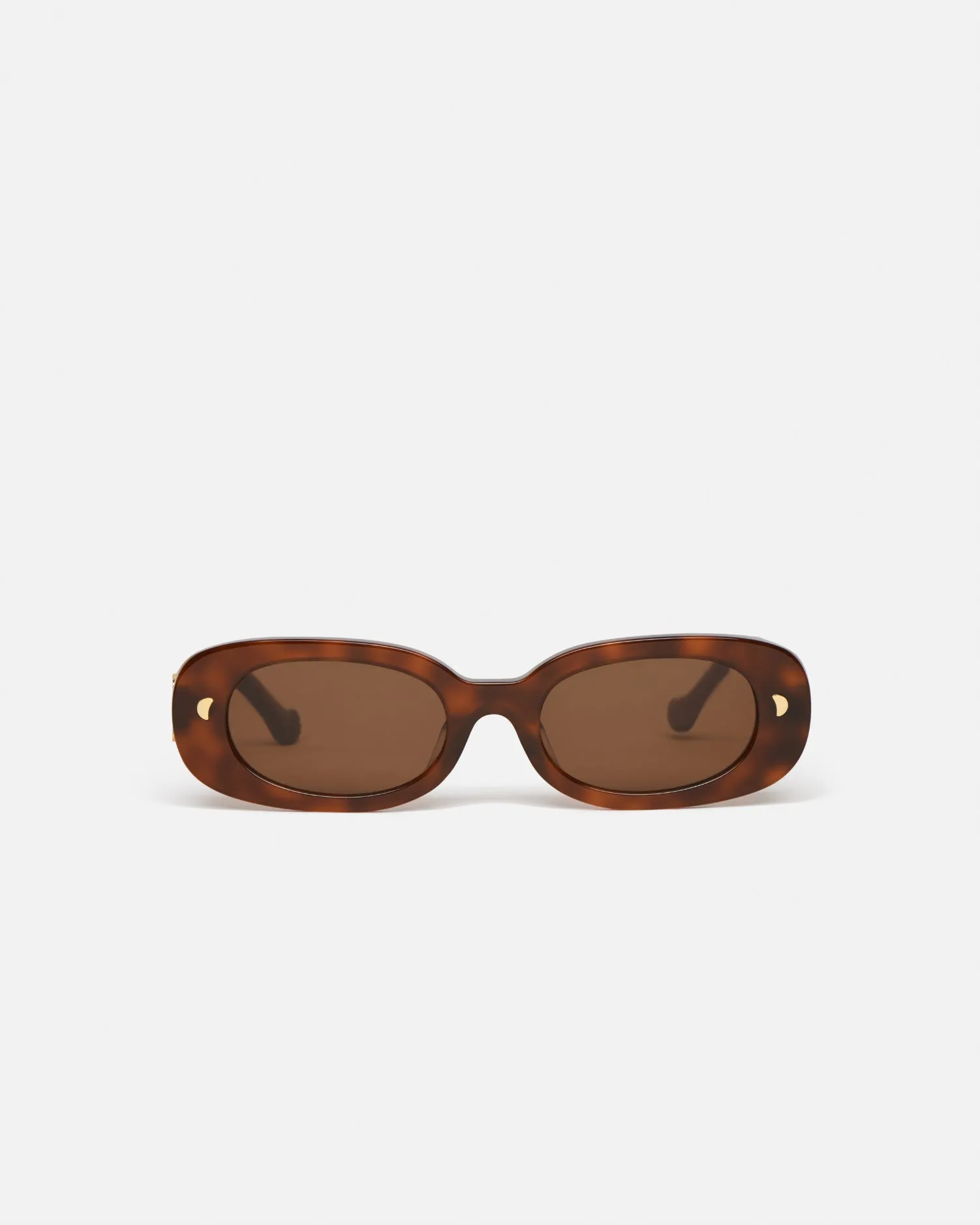 Aliza - Bio-Plastic Oval-Frame Sunglasses - Light Turtle sold by Nanushka