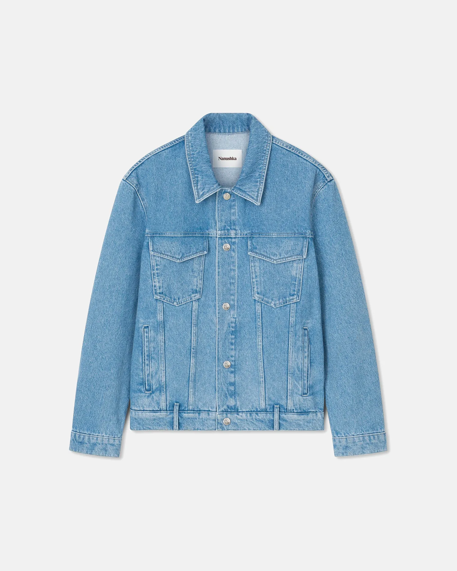 Boyce - Patch Pocket Denim Jacket - Eco Light Wash sold by Nanushka product image thumbnail 4