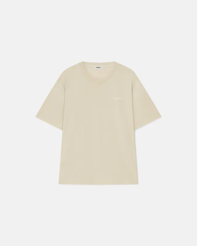 Reece - Organically Grown Cotton T-Shirt - Shell Symbol sold by Nanushka