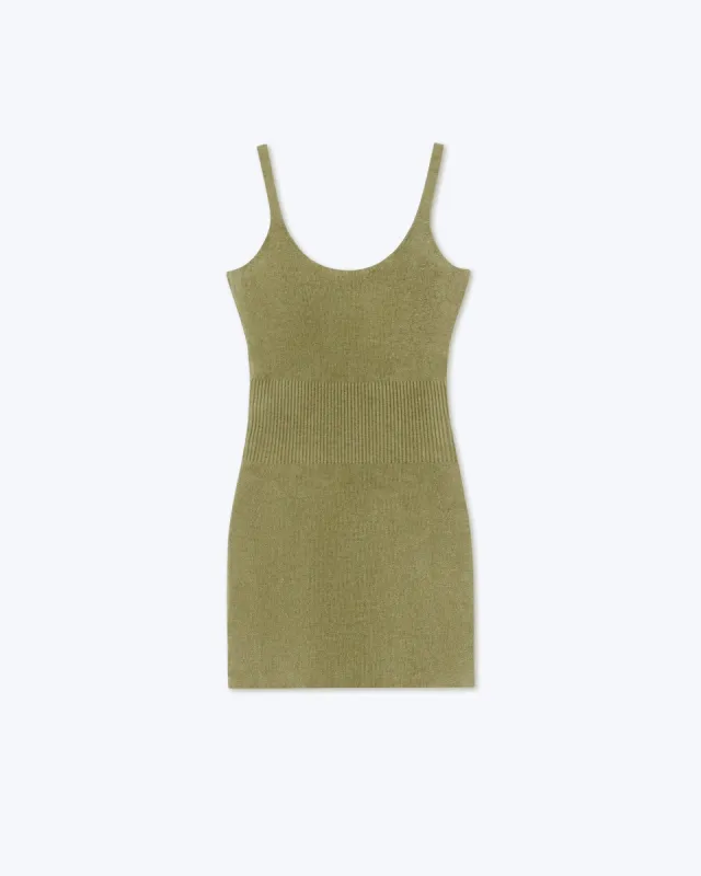 Alfia - Sale Chenille Knit Mini Dress - Pistachio sold by Nanushka