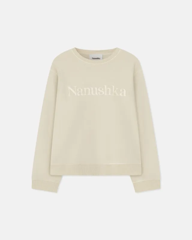 Mart - Organically Grown Cotton Sweatshirt - Shell Symbol sold by Nanushka