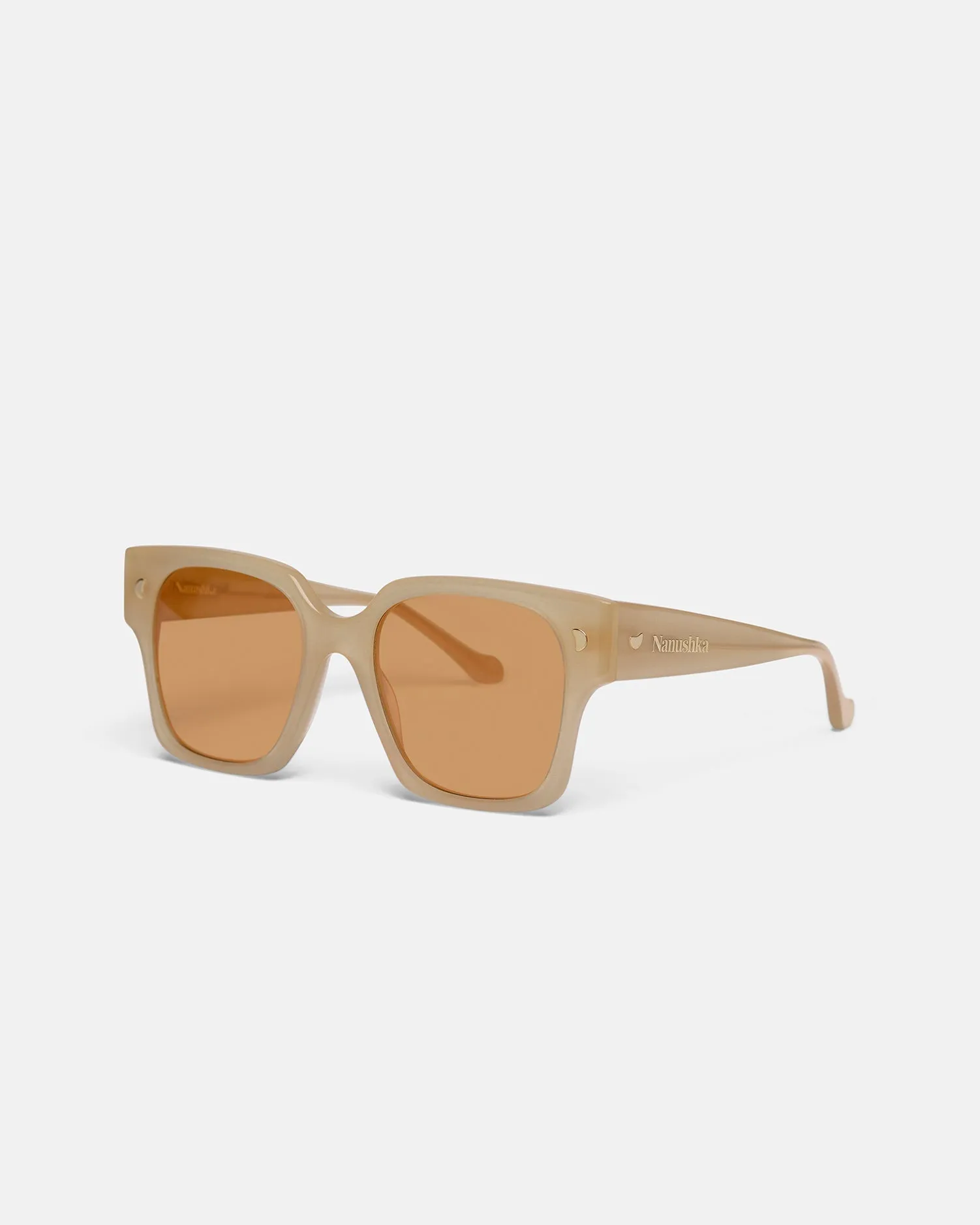Shae - Bio-Plastic Oversized Sunglasses - Sand sold by Nanushka product image thumbnail 2