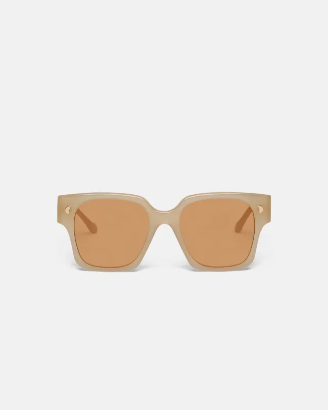 Shae - Bio-Plastic Oversized Sunglasses - Sand sold by Nanushka