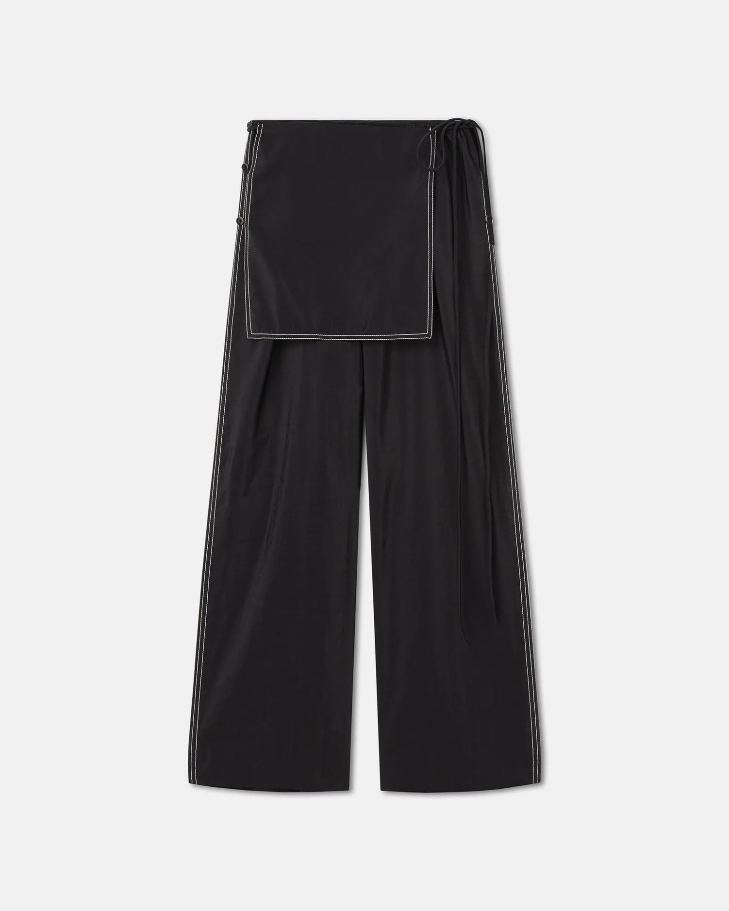 Evea - Glass Poplin Pants - Black sold by Nanushka product image thumbnail 5