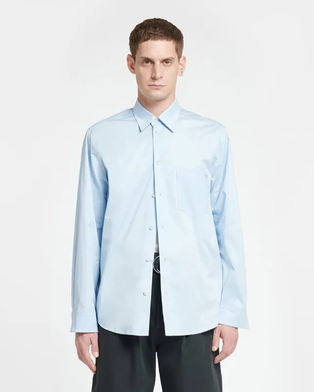 Kaleb - Upcycled Light Poplin Shirt - Sky Blue sold by Nanushka