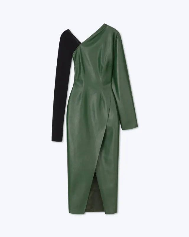 Nami - Sale Asymmetric Dress - Pine Green sold by Nanushka