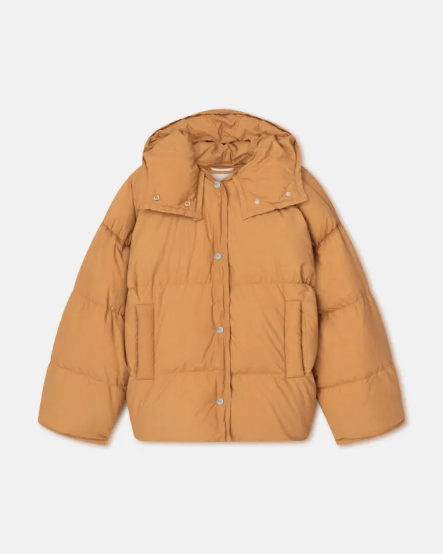 Jolyn - Tech Poplin Puffer Jacket - Biscuit sold by Nanushka
