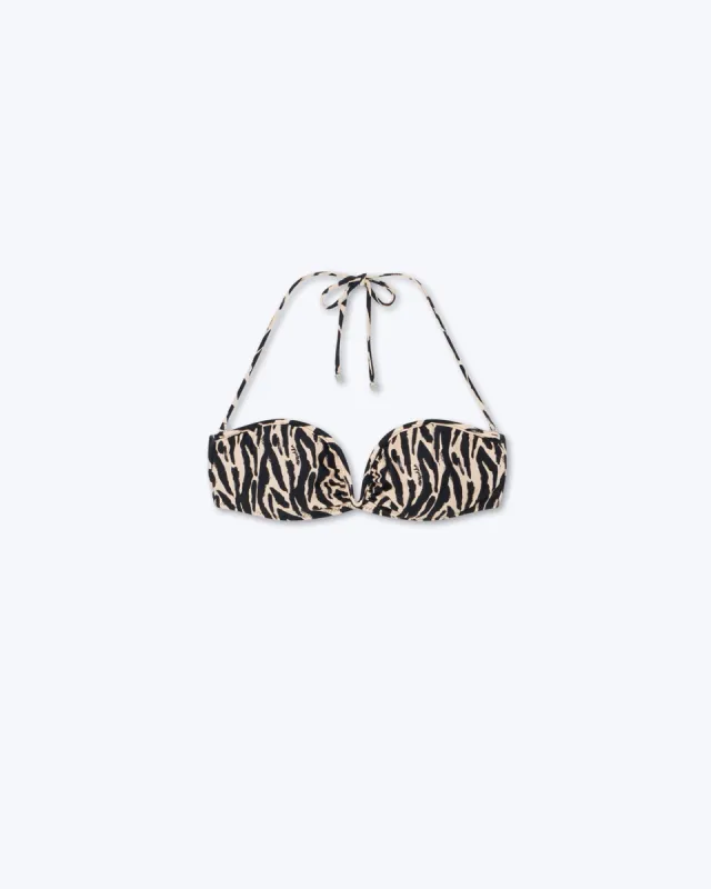 Manou - Sale Bikini Top - Brushtroke Animal sold by Nanushka