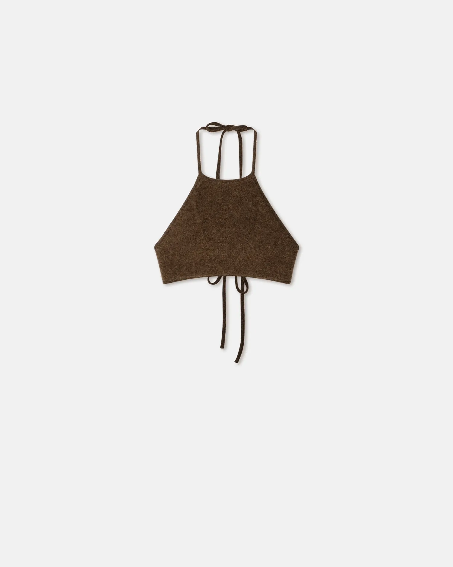 Sarda - Knitted Alpaca Bralette - Dark Brown sold by Nanushka product image thumbnail 4