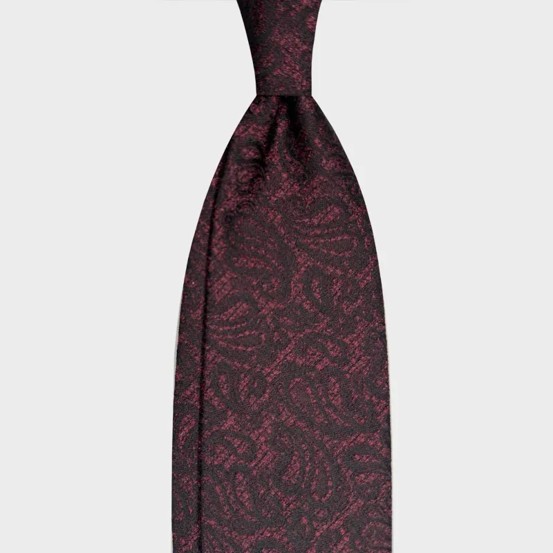 F.Marino Paisley Silk Tie Magenta made by Wools Boutique Uomo