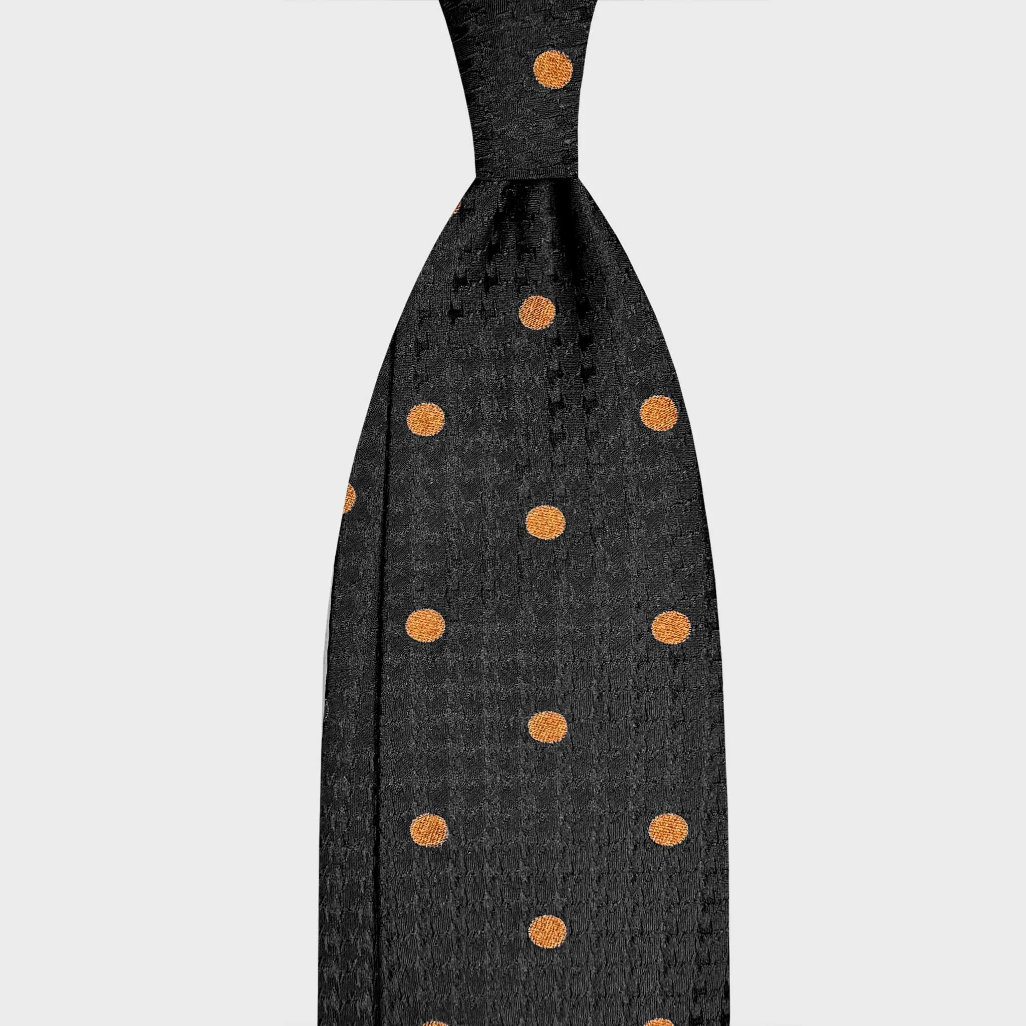 F.Marino Silk Tie Bold Pois Black sold by Wools Boutique Uomo