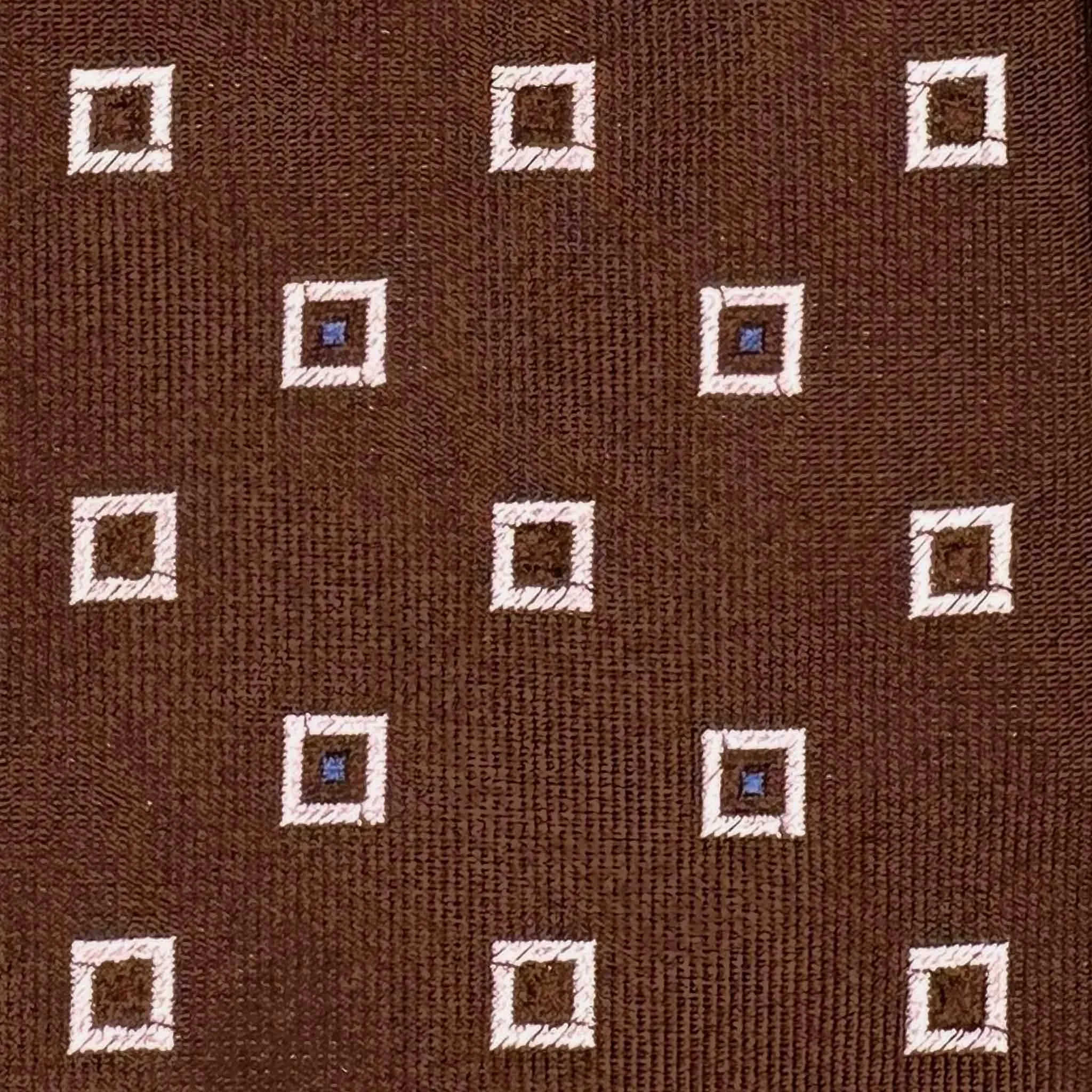 F.Marino Silk Tie Mini Frame Pattern Coffee Brown sold by Wools Boutique Uomo product image thumbnail 2