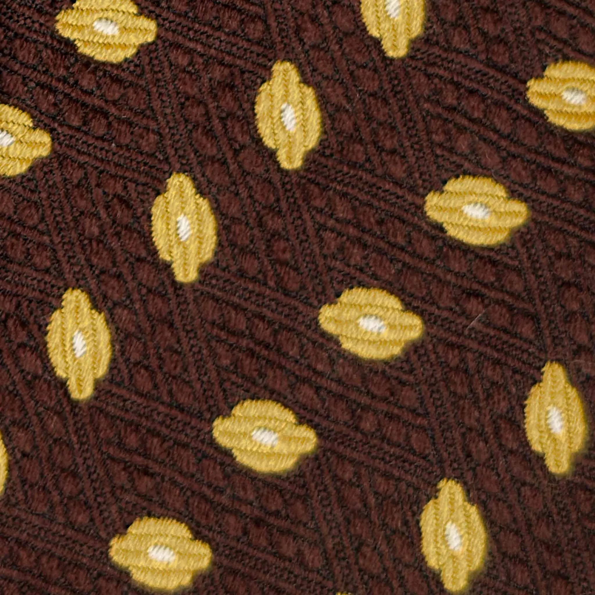 F.Marino Wool Tie Diamond Pattern Coffee Brown sold by Wools Boutique Uomo product image thumbnail 3