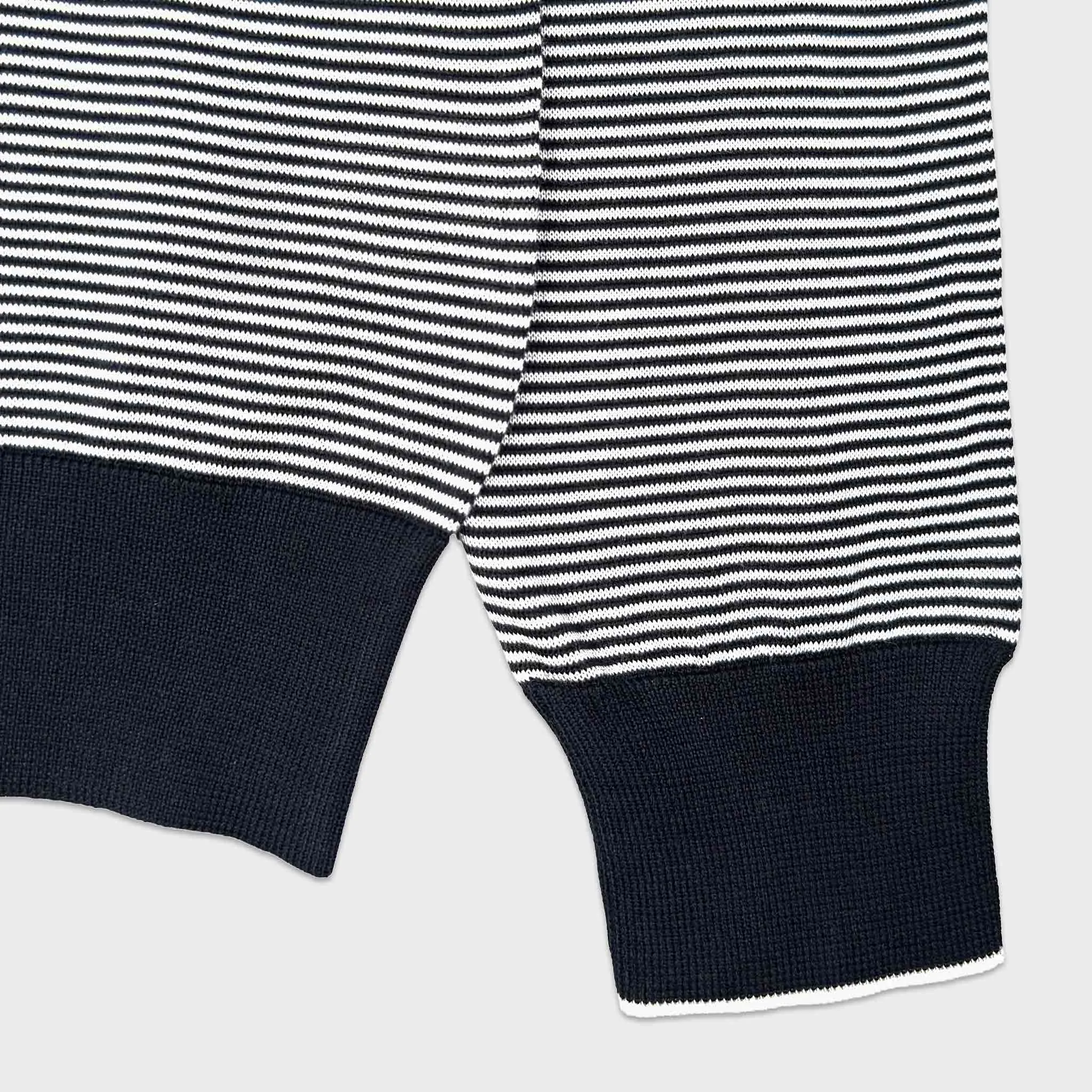 Doriani Silk Cotton Marinière Crewneck Navy White sold by Wools Boutique Uomo product image thumbnail 3