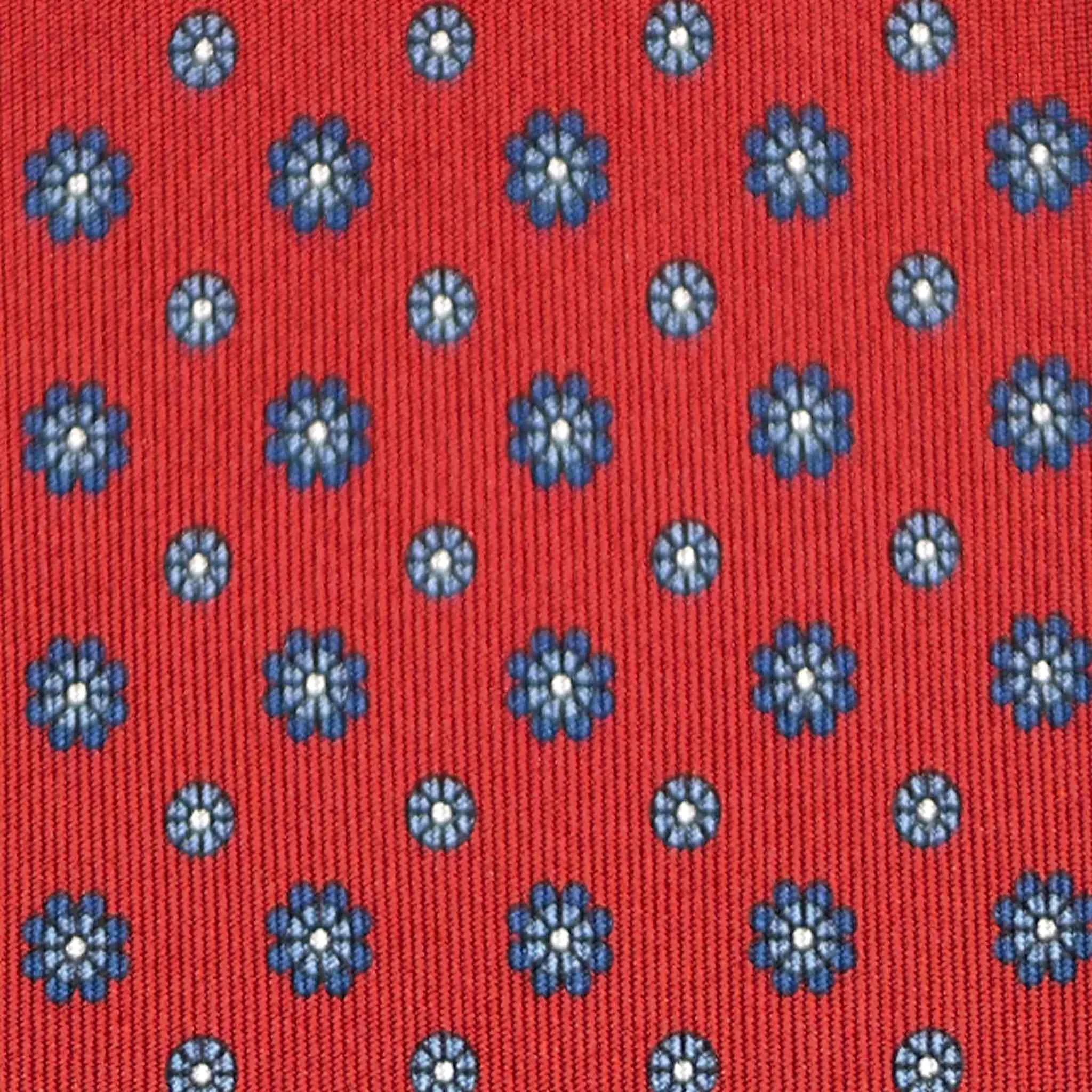 F.Marino Silk Tie Classic Micro Daisy Pattern Ruby Red sold by Wools Boutique Uomo product image thumbnail 2