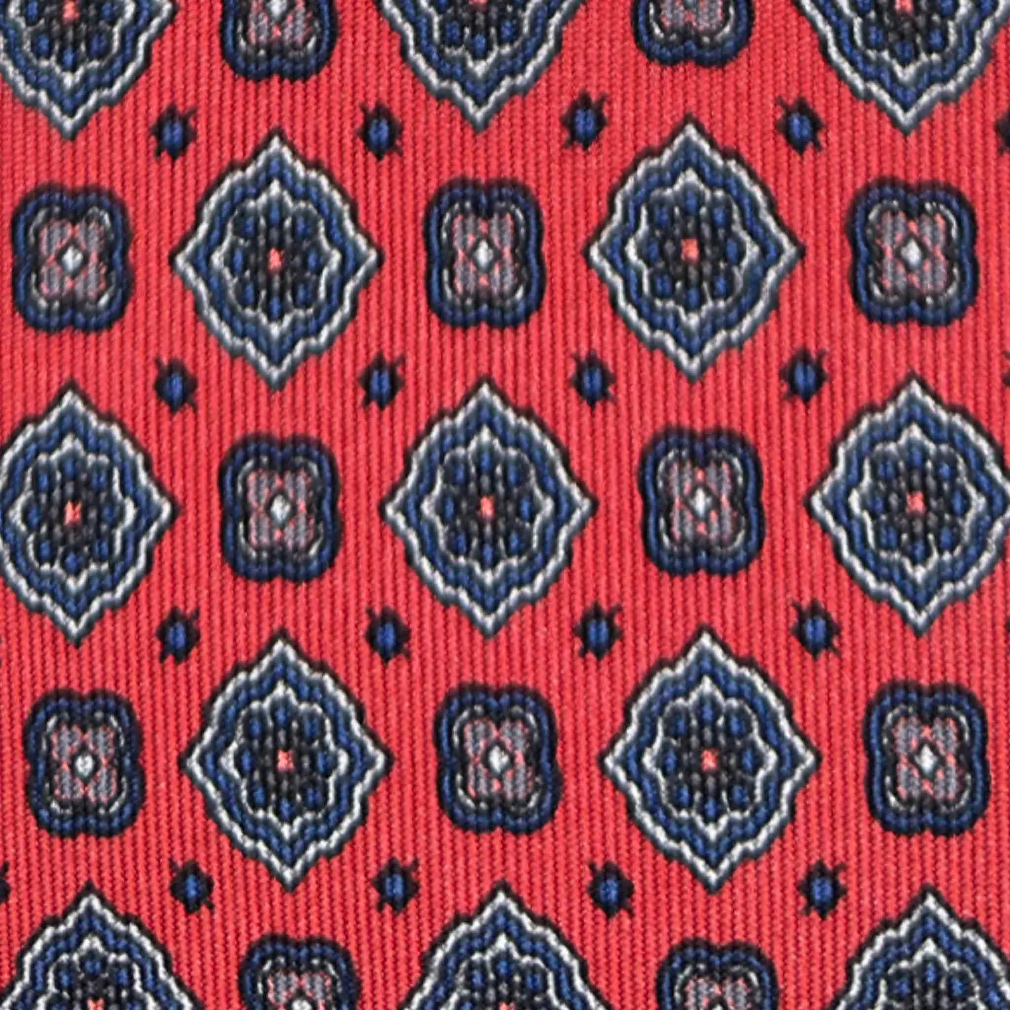 F.Marino Silk Tie Diamonds Pattern Crimson Red sold by Wools Boutique Uomo product image thumbnail 2