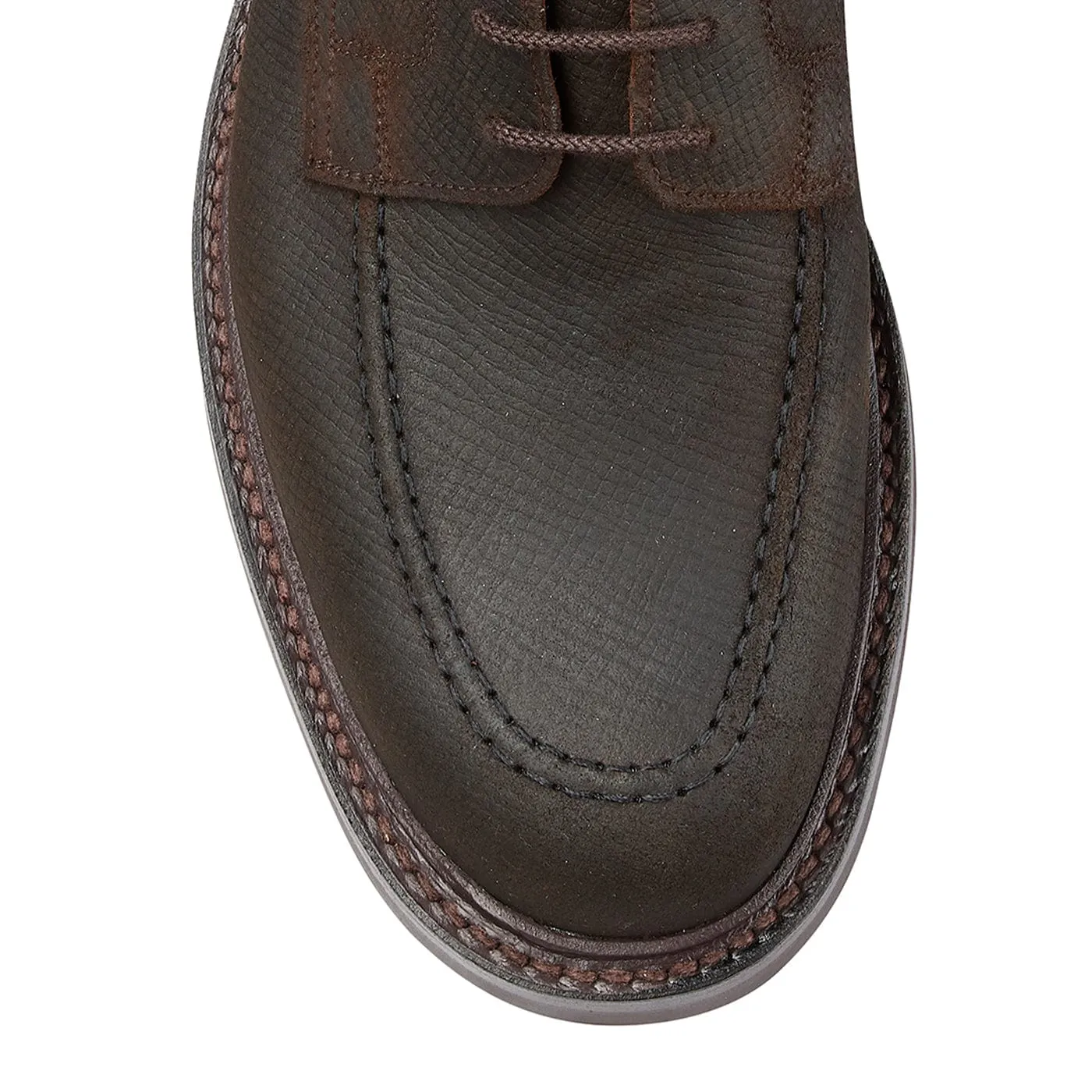 Galway 3 Dark Brown Hatch Grain Rough-Out Suede sold by Crockett & Jones product image thumbnail 4