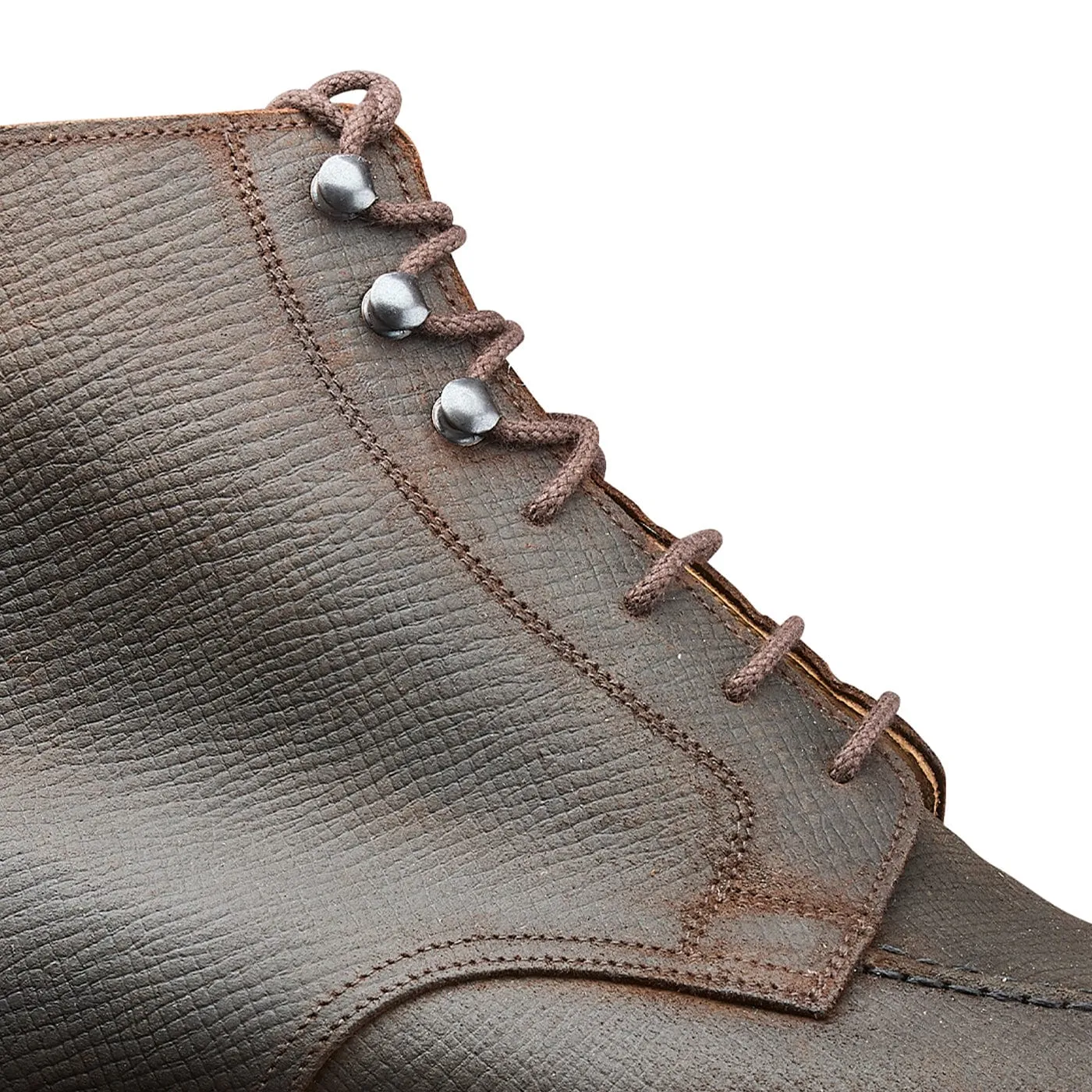 Galway 3 Dark Brown Hatch Grain Rough-Out Suede sold by Crockett & Jones product image thumbnail 5