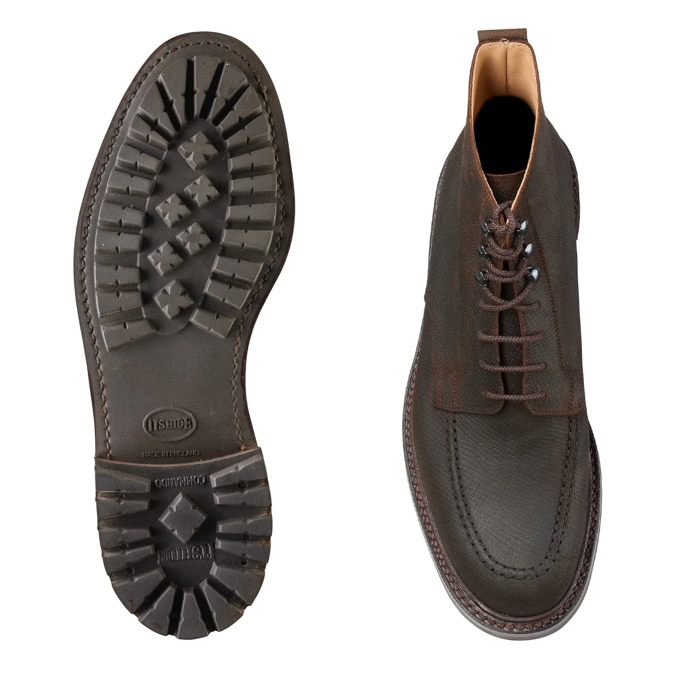 Galway 3 Dark Brown Hatch Grain Rough-Out Suede sold by Crockett & Jones product image thumbnail 2