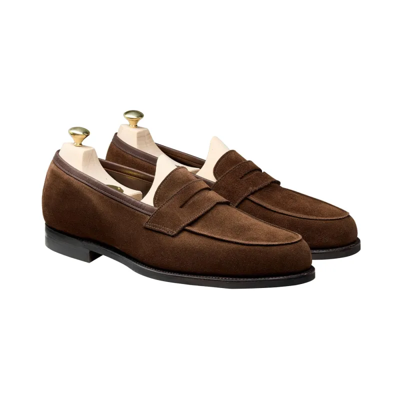 Elise Chocolate Calf Suede sold by Crockett & Jones