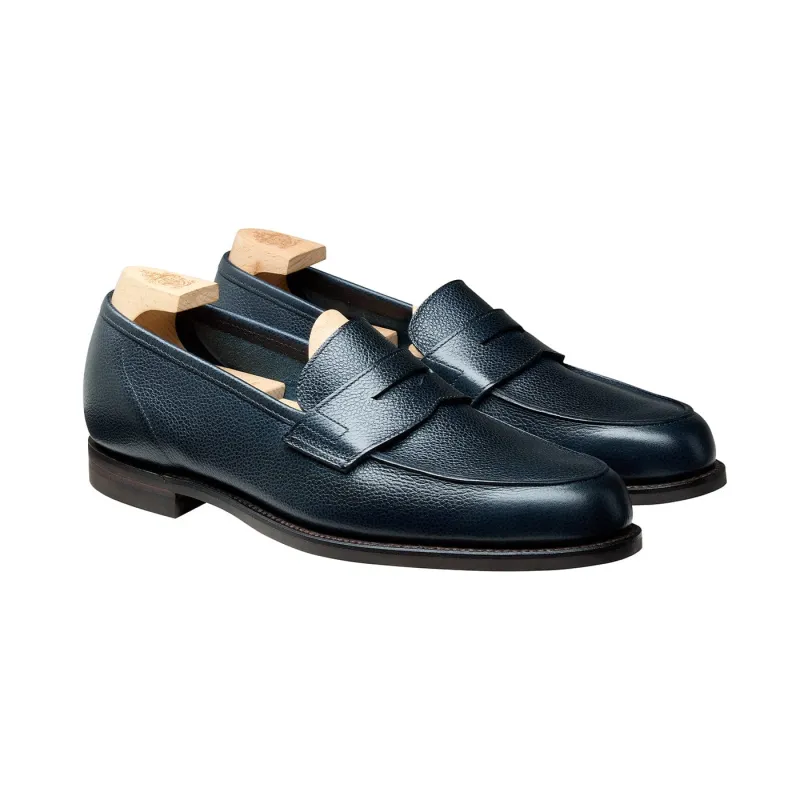 Richmond 2 Navy Pebble Grain made by Crockett & Jones