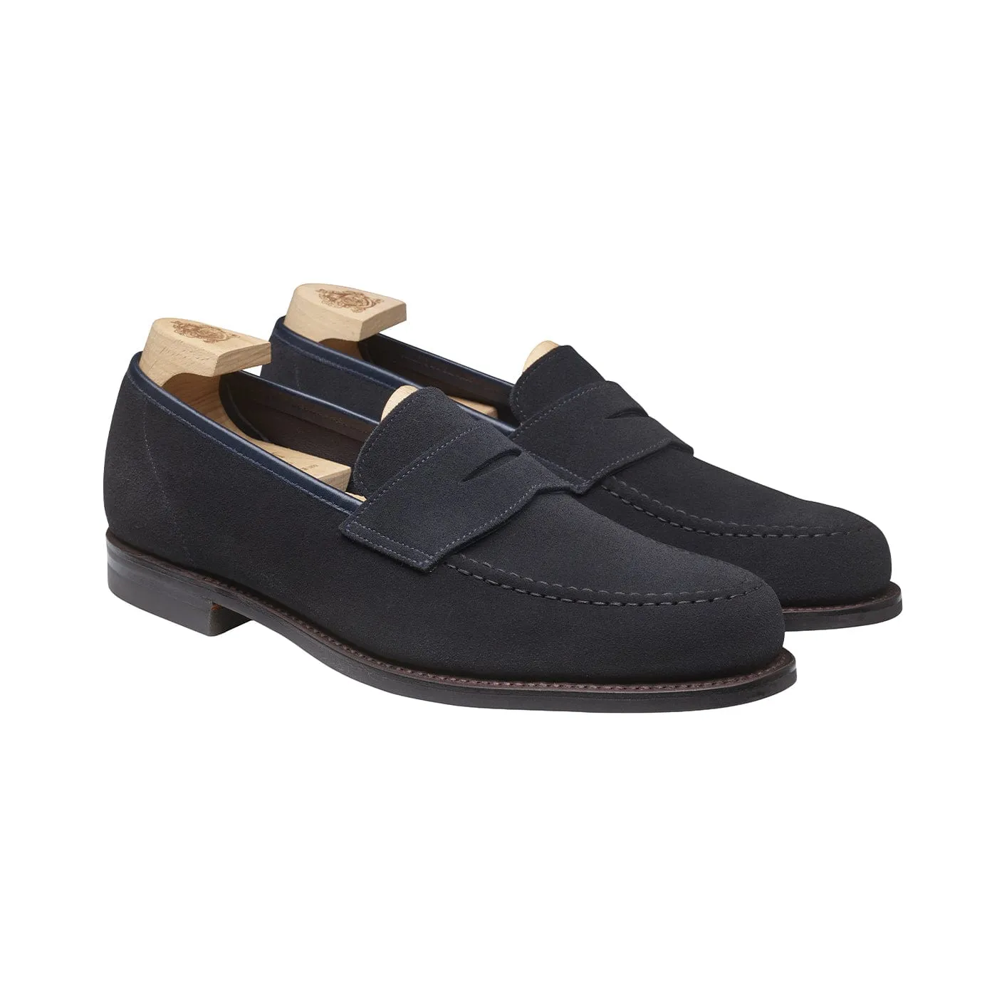Harvard 2 Navy Suede sold by Crockett & Jones