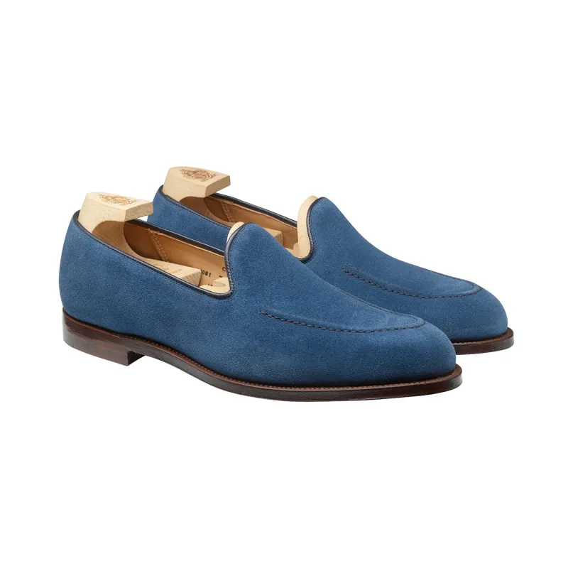 Camden Mid Blue Suede sold by Crockett & Jones