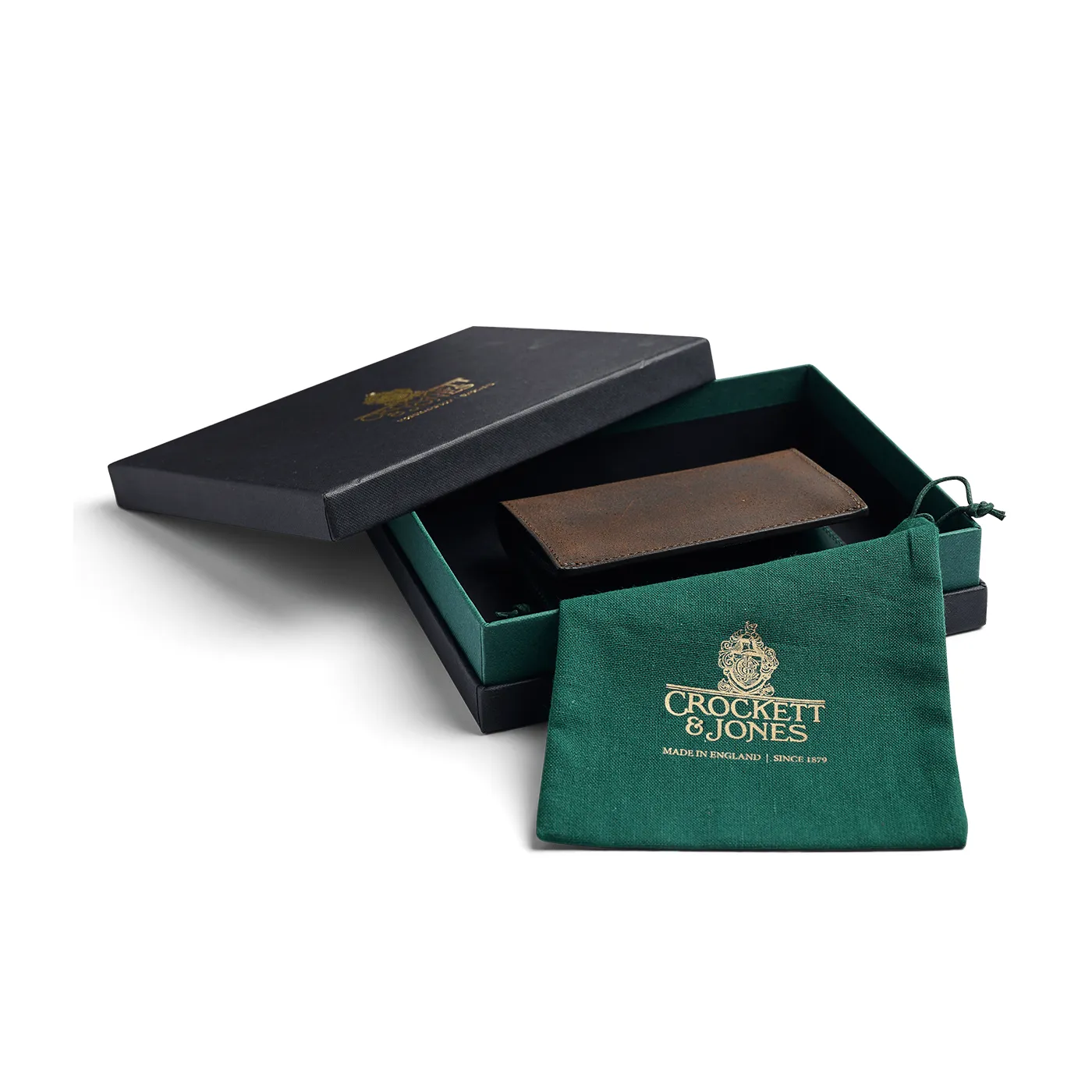 Folded Card Case Dark Brown Rough-Out Suede sold by Crockett & Jones product image thumbnail 4