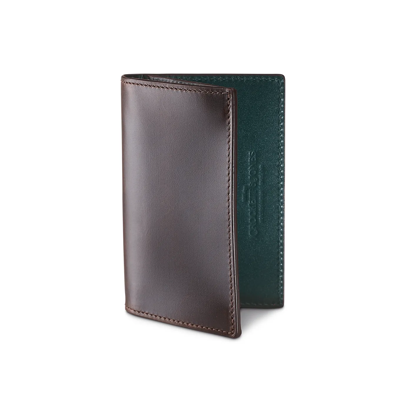 Folded Card Case Coffee Hurricane Hide sold by Crockett & Jones