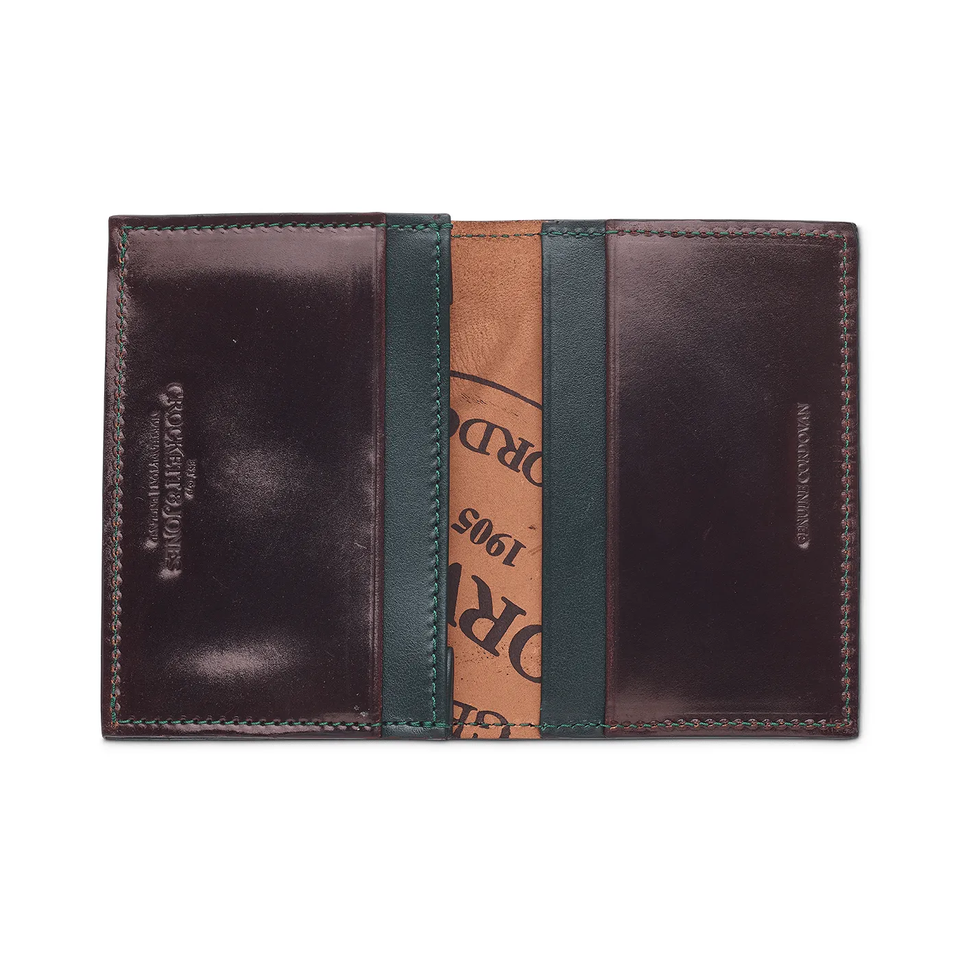 Folded Card Case Burgundy Cordovan sold by Crockett & Jones product image thumbnail 3