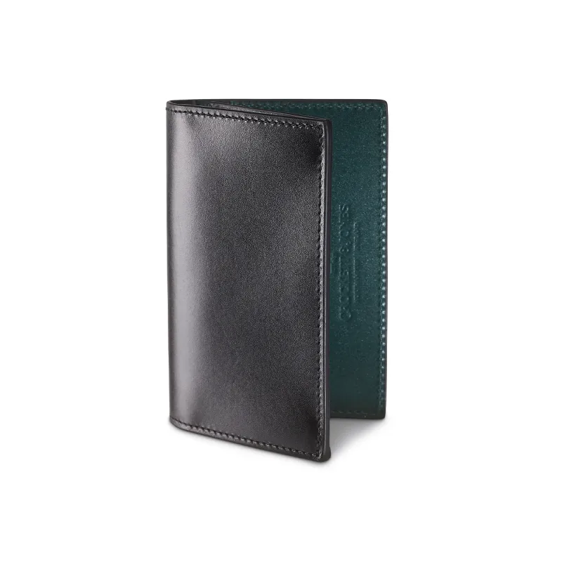 Folded Card Case Black Calf sold by Crockett & Jones
