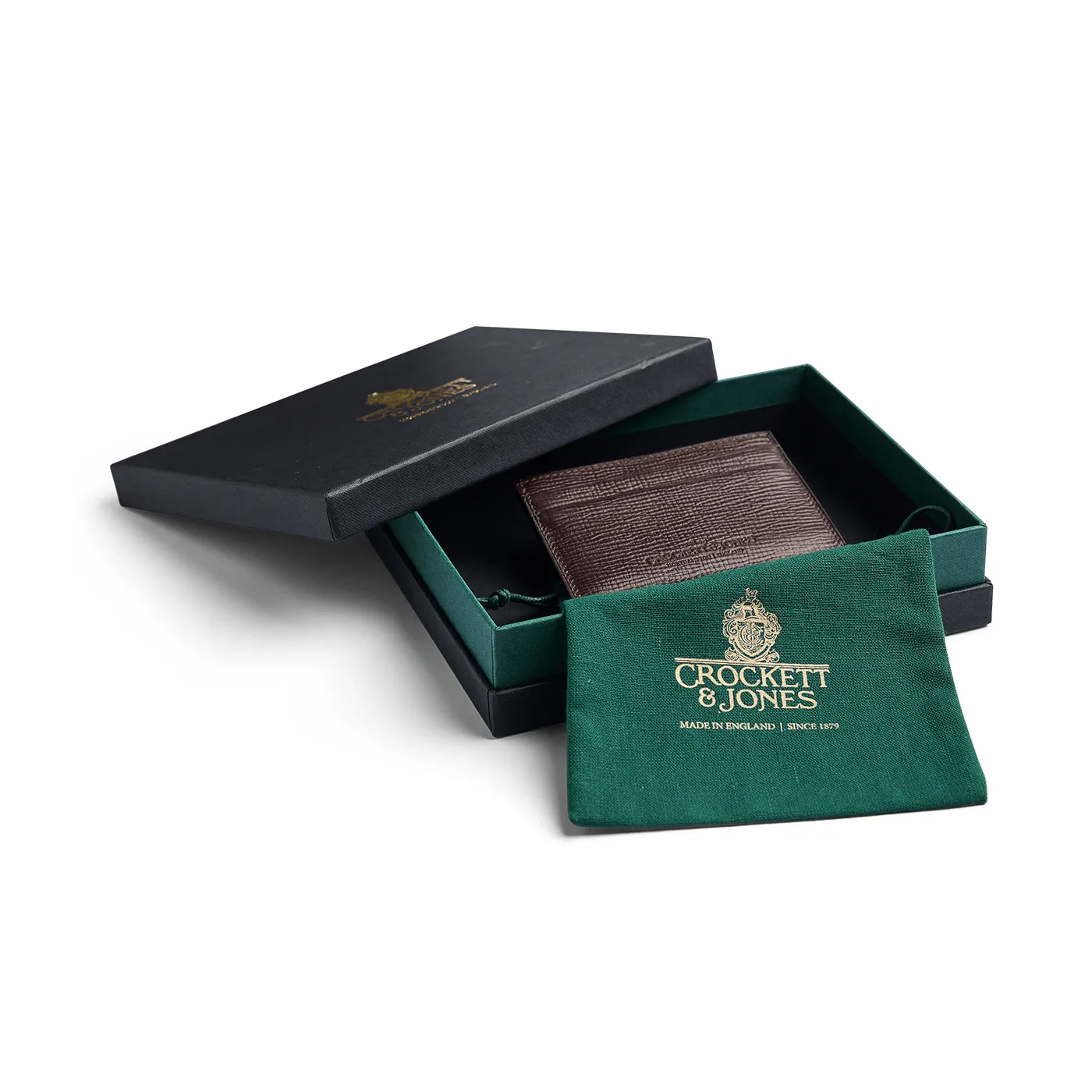 Card Holder Dark Brown Willow Grain sold by Crockett & Jones product image thumbnail 4
