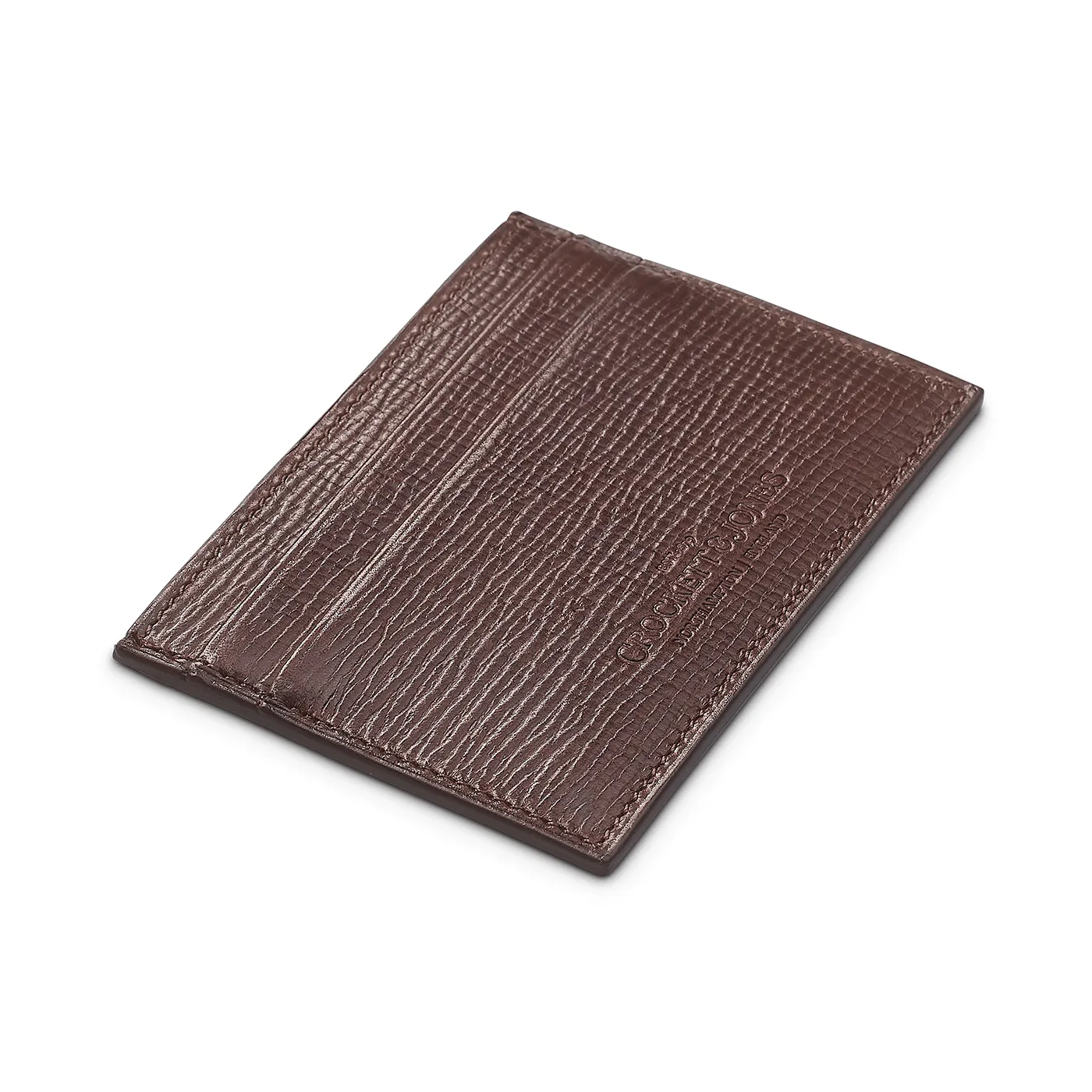 Card Holder Dark Brown Willow Grain sold by Crockett & Jones product image thumbnail 2