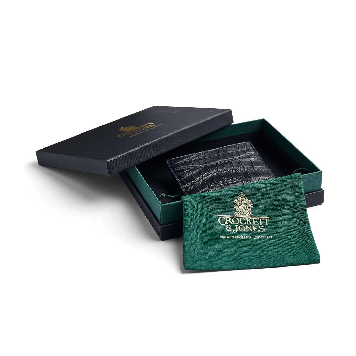 Card Holder Black Crocodile sold by Crockett & Jones product image thumbnail 4