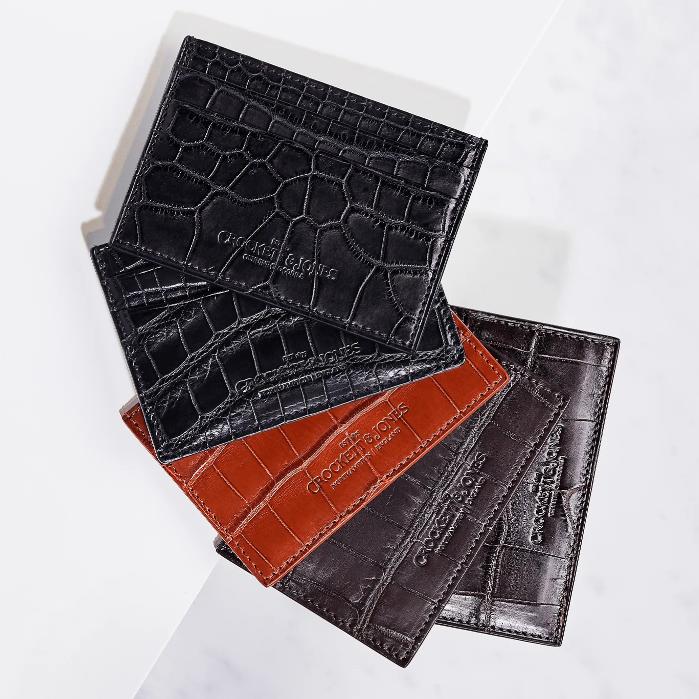 Card Holder Black Crocodile sold by Crockett & Jones product image thumbnail 5