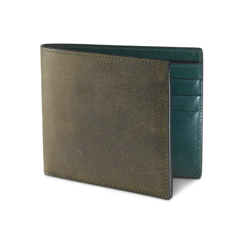 Billfold Wallet Green Rough-Out Suede sold by Crockett & Jones
